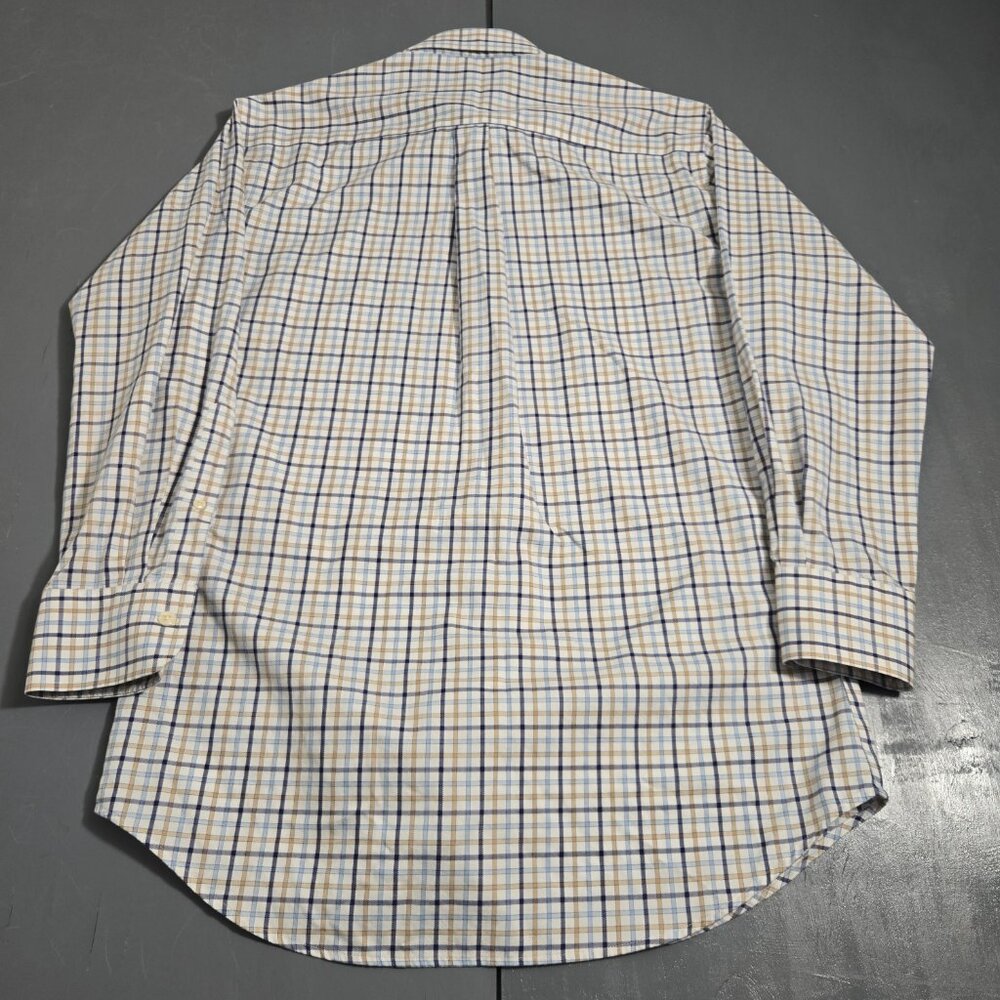 Peter Millar Men’s Plaid Button Down Shirt Medium Cotton Easy Care - Picture 8 of 10